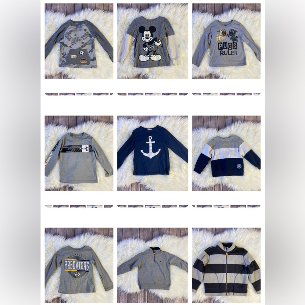 H&M Carter’s Bundle Of 9 Long Sleeve Tops Sweatshirts Boy Size 4 T